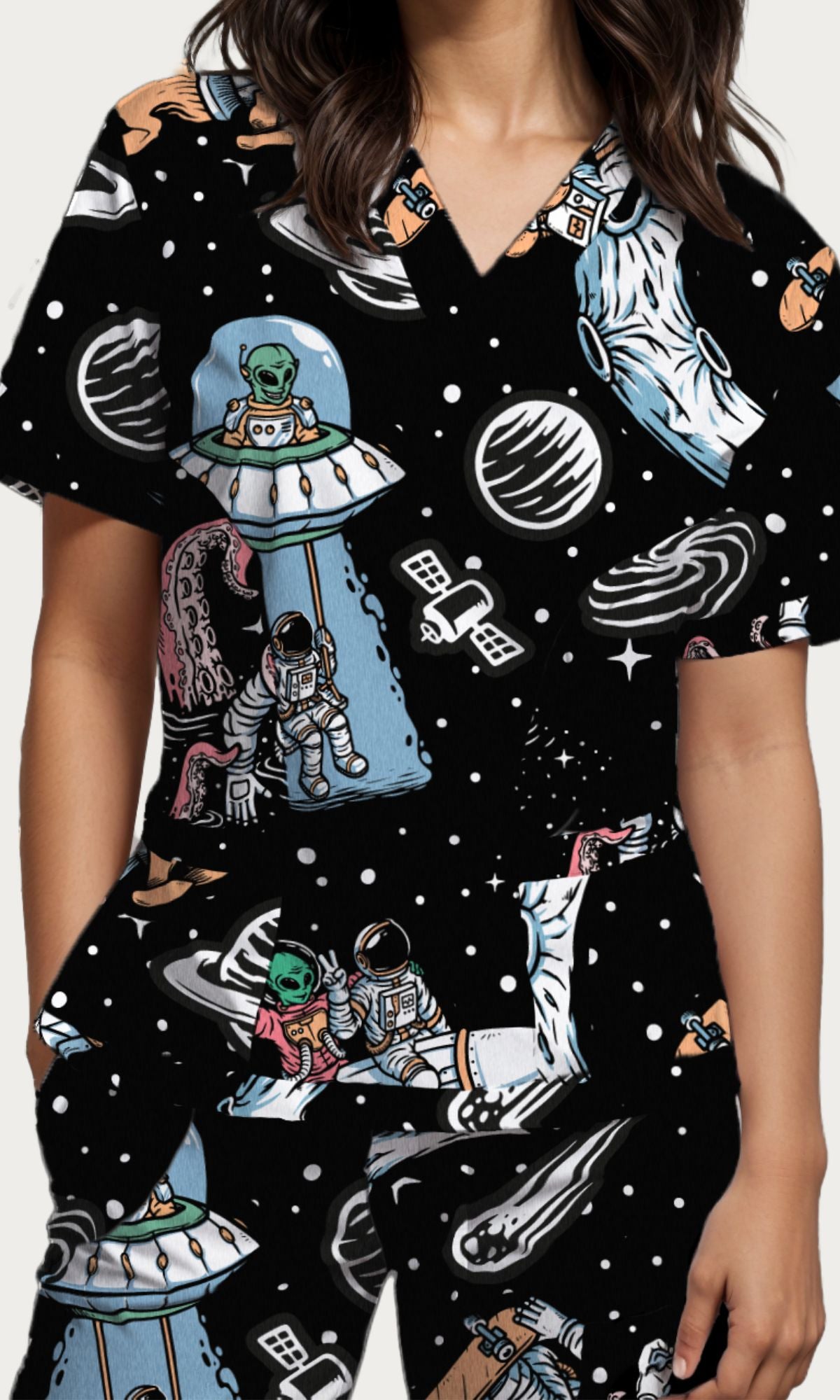 Haut de gommage intergalactique