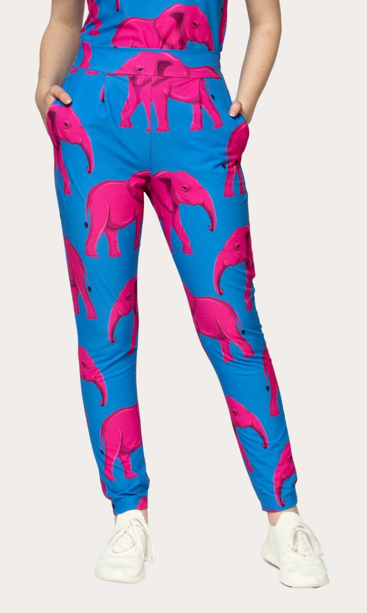 Pantalon de travail pour femme avec motif éléphants