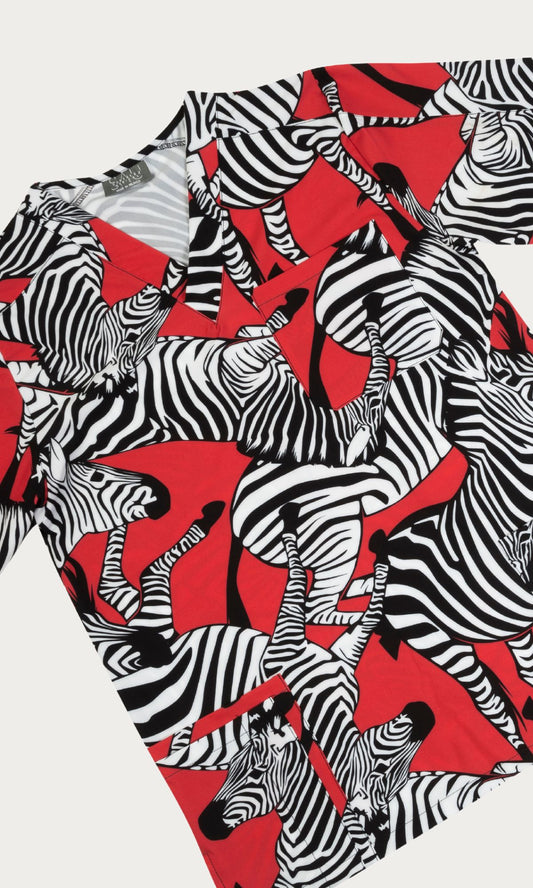 Haut de gommage zèbre