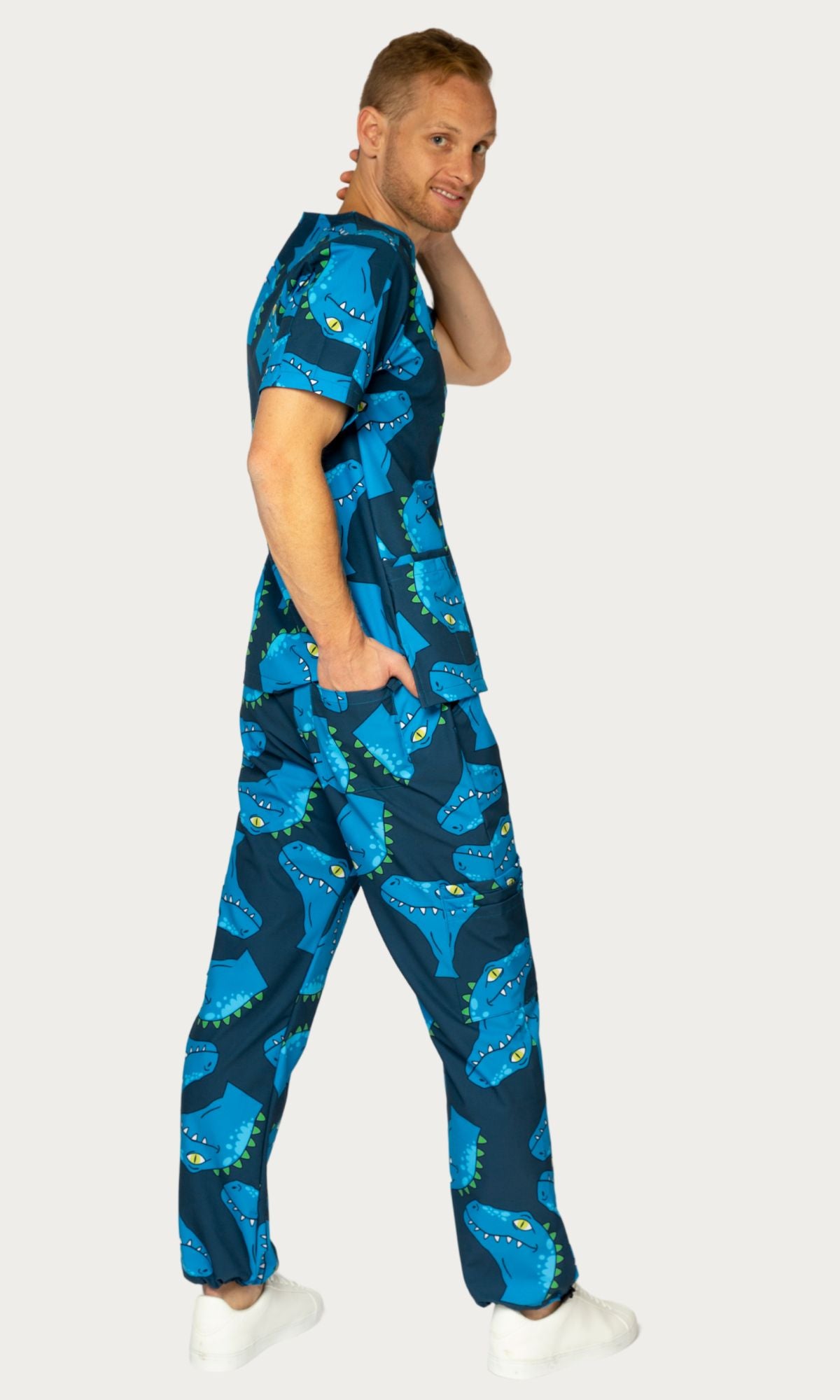 Scrub Pants Blue Rex Men