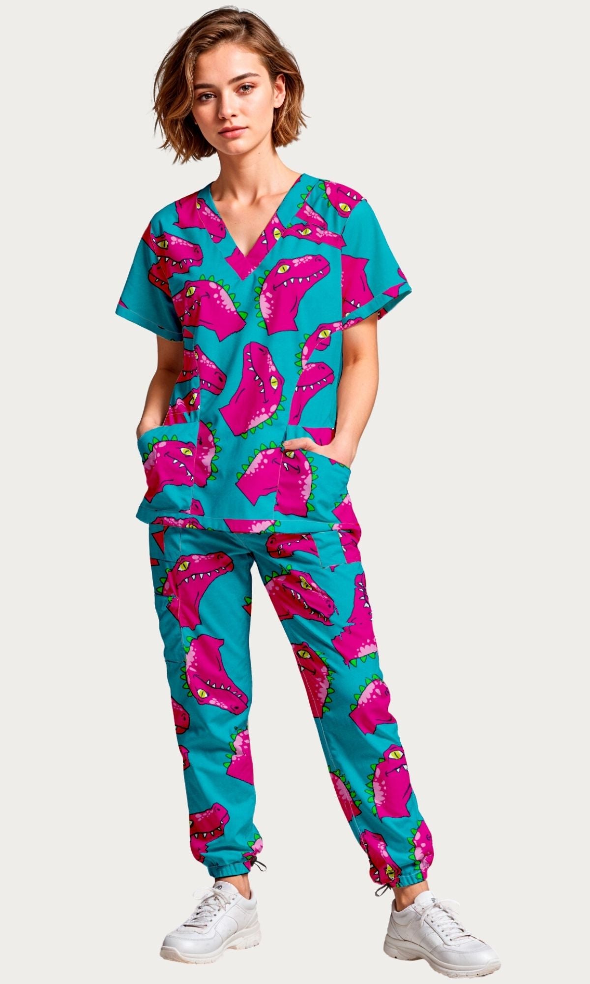 Scrub Pants Pink Rex Women