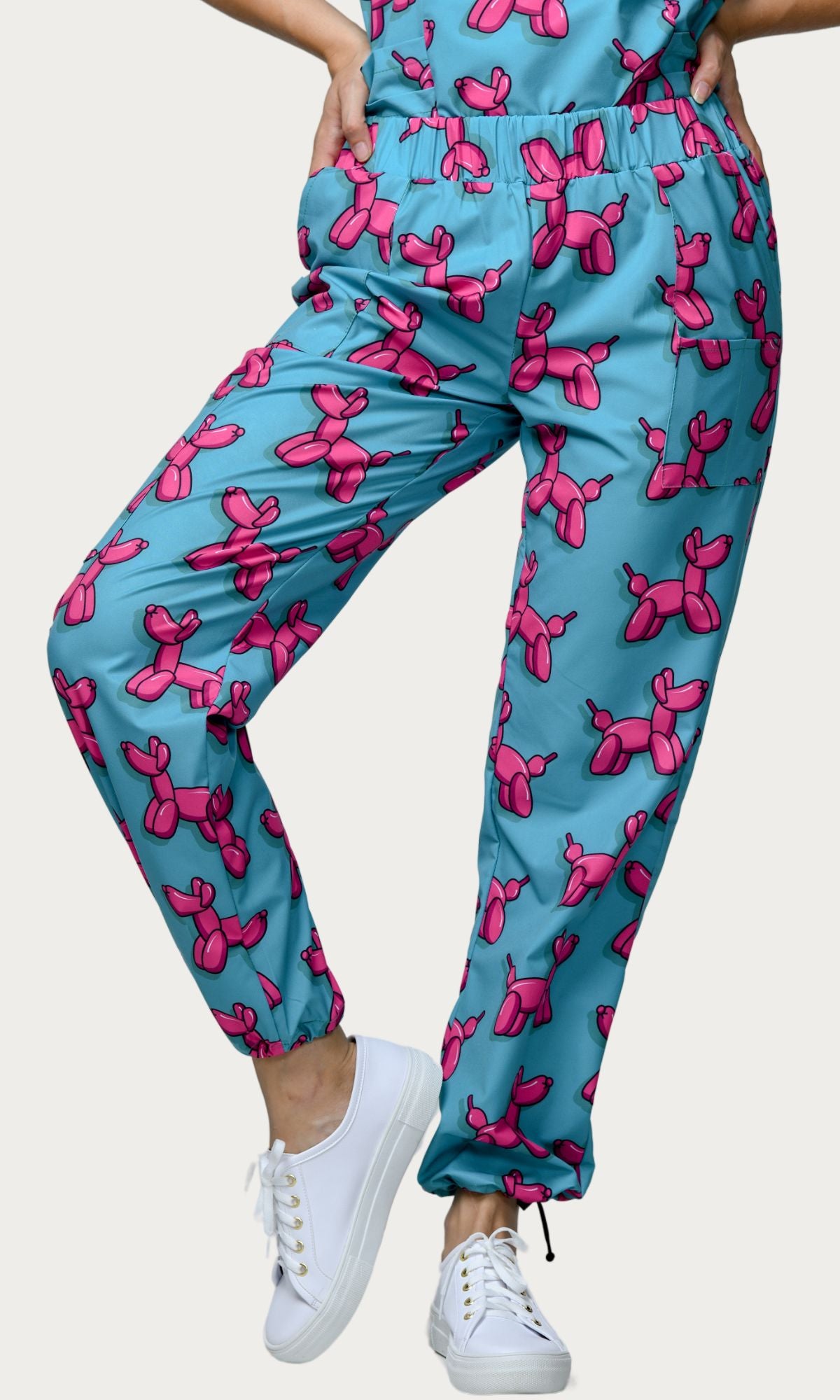 Scrub Pants Balloon Dog Women
