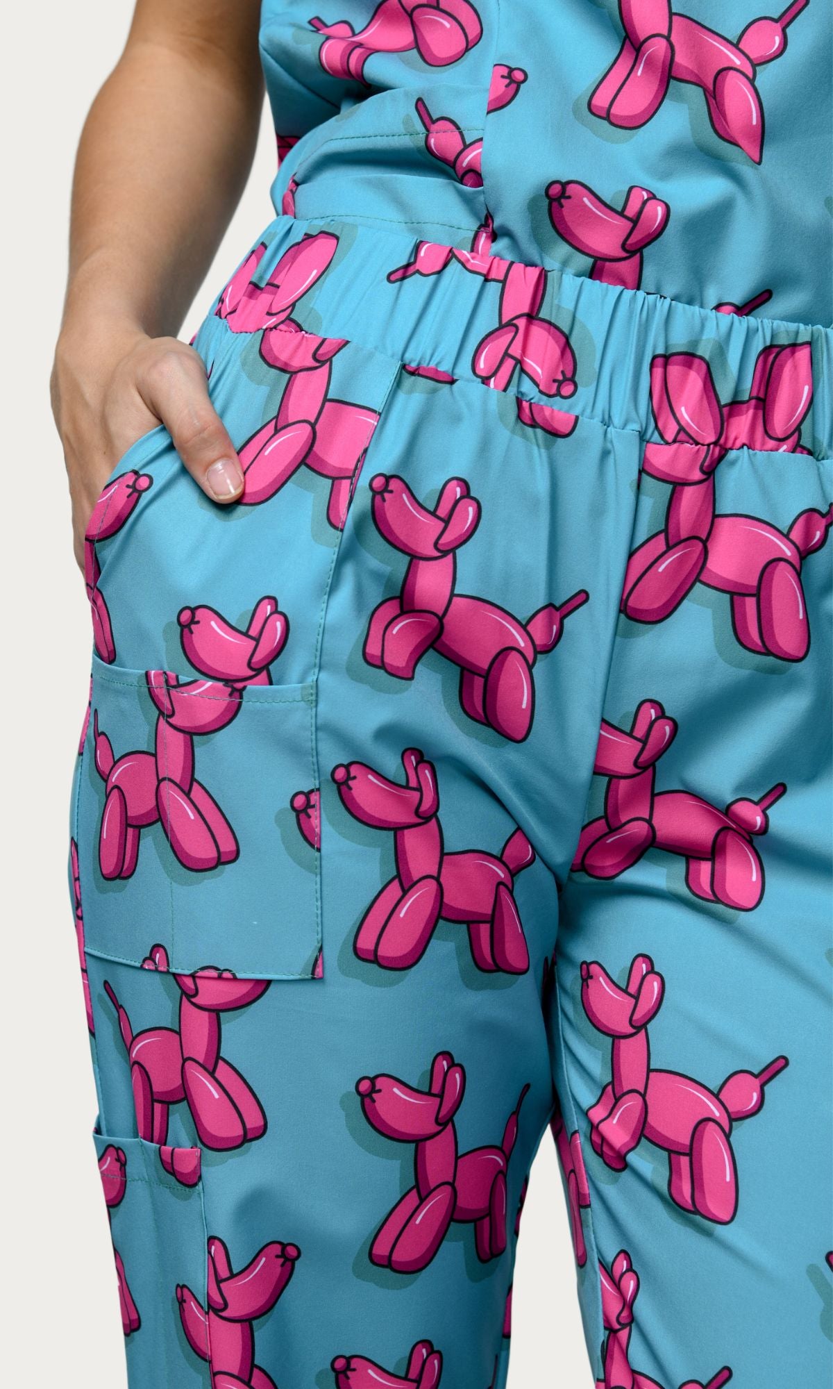 Scrub Pants Balloon Dog Women