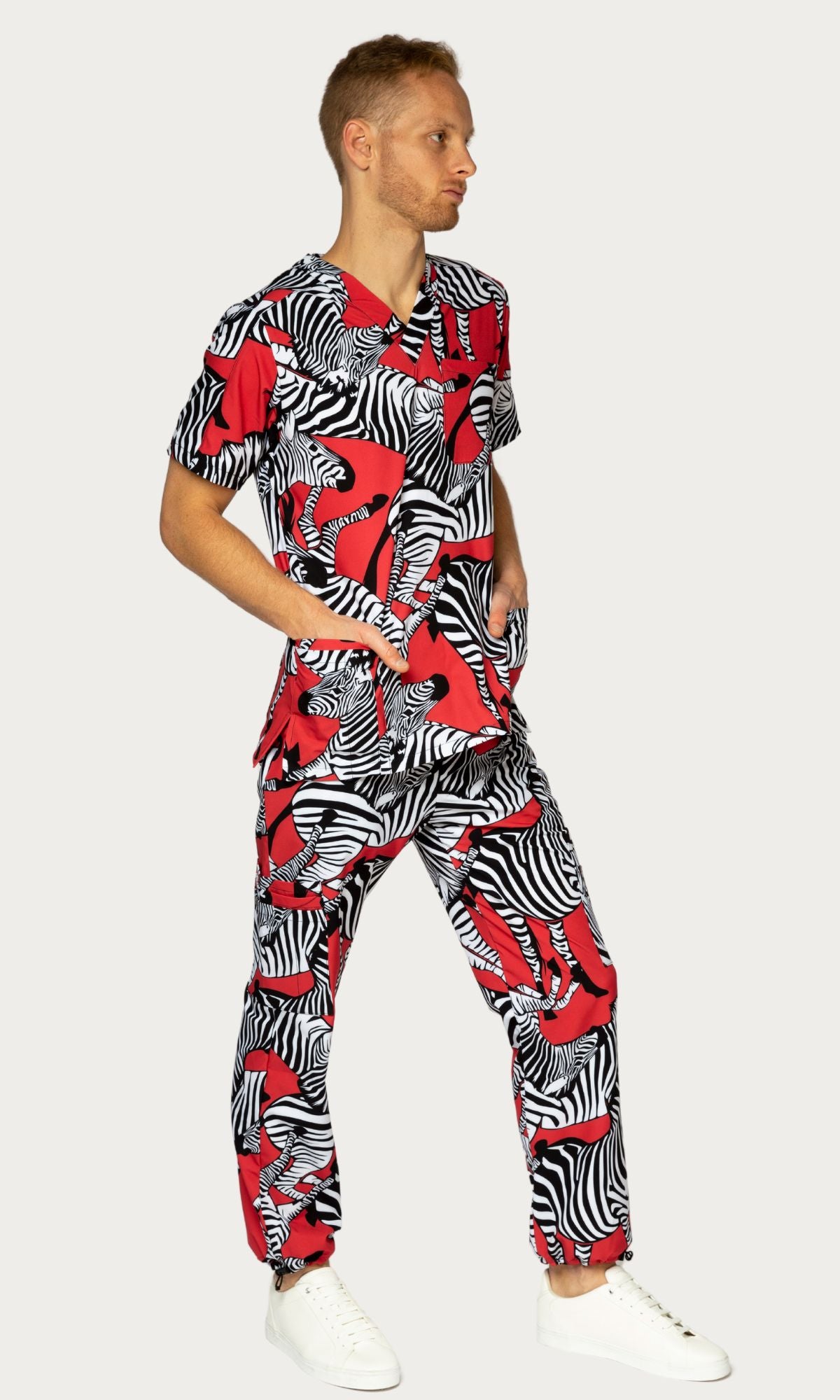 Scrub Top Zebra Men