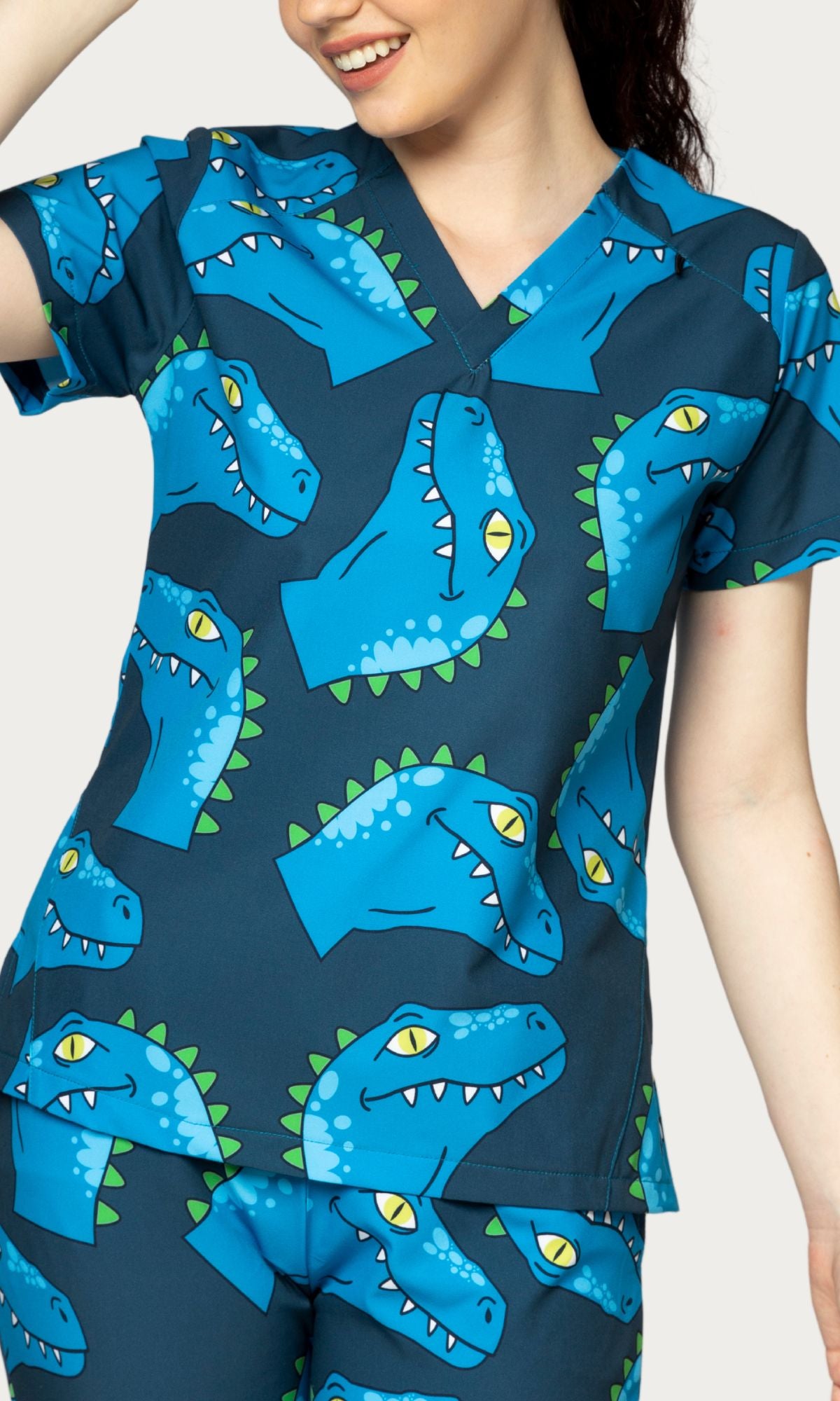 Scrub Top Blue Rex Women