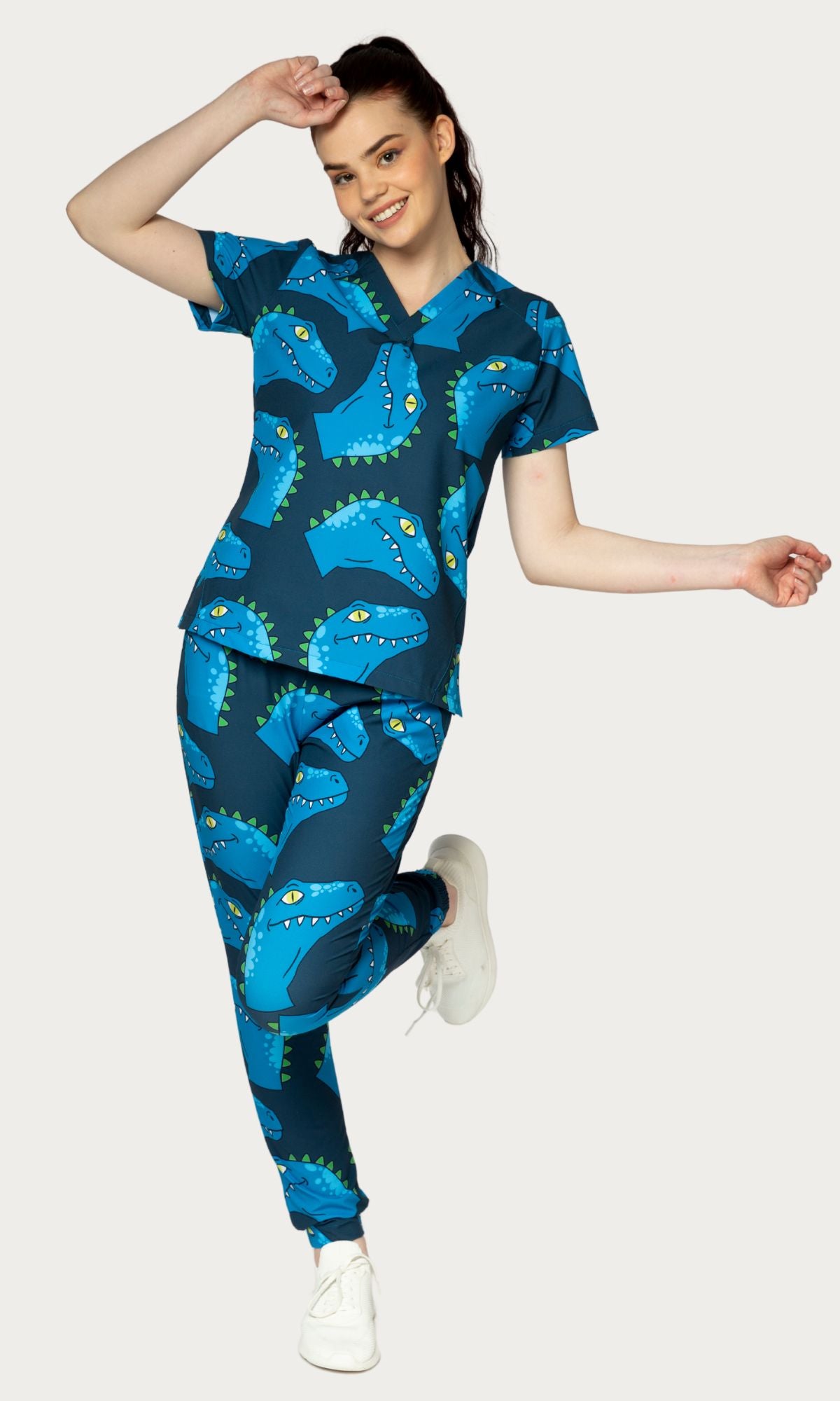 Scrub Top Blue Rex Women